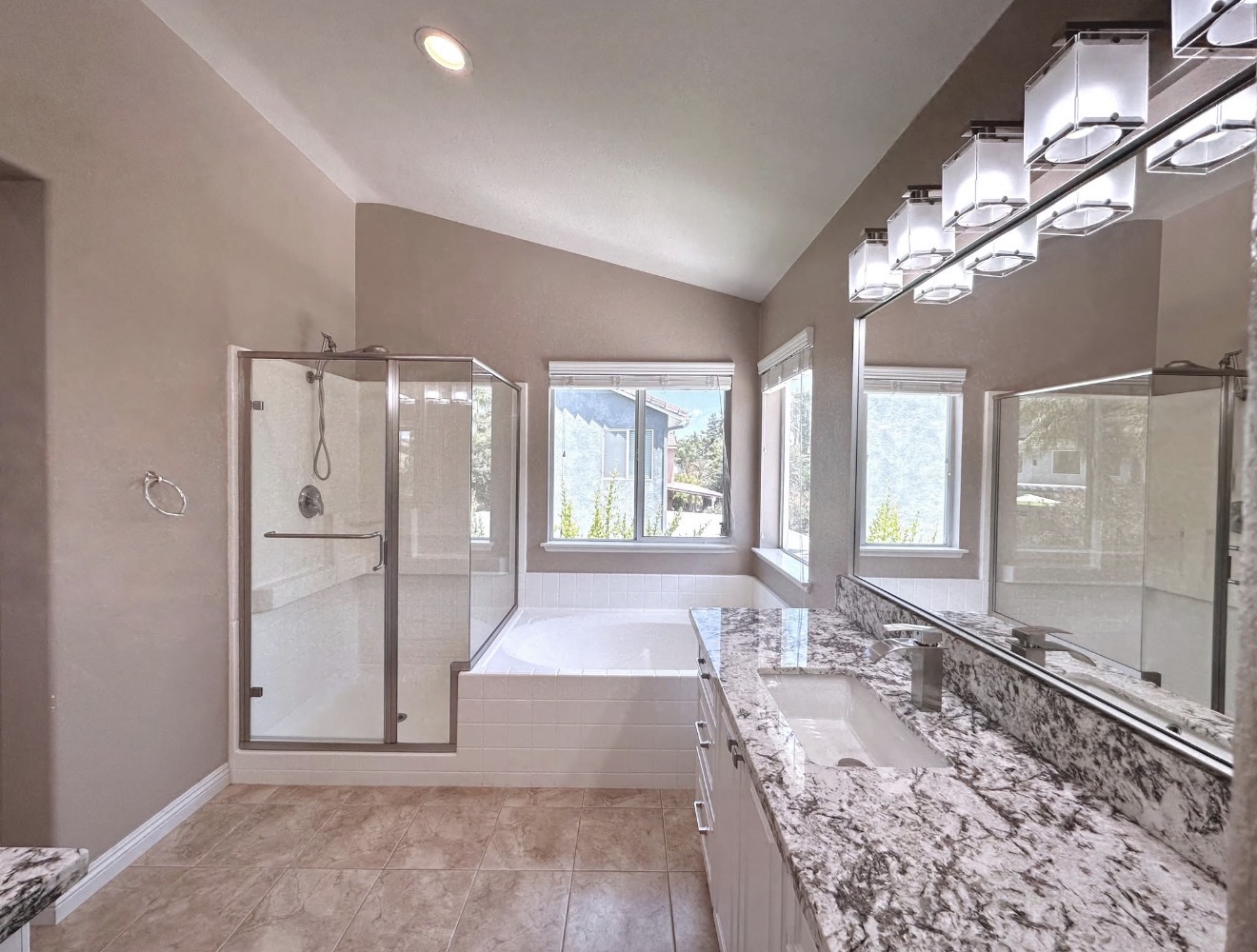 Primary Bath with Granite Vanities